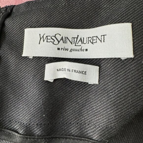 Vintage Yves Saint Laurent Black Pencil Skirt - Picture 8 of 8